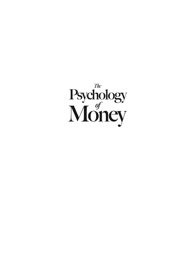 The Psychology of Money book cover