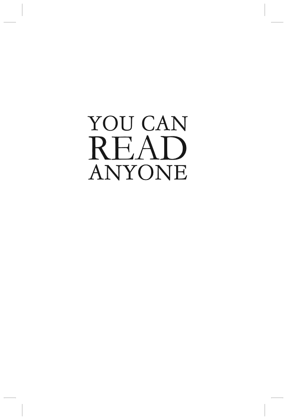 You Can Read Anyone book cover